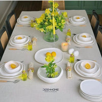 27-Piece Elegant European Porcelain Dinner Set 6 Plates 6 Side Plates 6 Salad Bowls 6 Soup Bowls Salt Shakers Platter Kitchen & Dining Dinnerware Sets