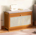Entryway Wooden Flip Top Shoe Cabinet With Stool Bench Storage Home & Garden Shoe Organizers