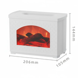 3D Fireplace Aromatherapy Cool Mist Humidifier 270ml Diffuser LED Flame Effect White Grey Home & Garden Humidifiers