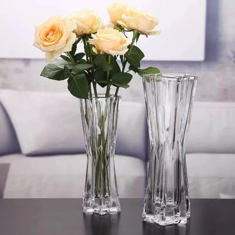 Heavy Glass Star Vase Home & Garden Vases