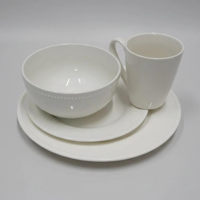 24pc Ceramic Dotted Dinner Set Kitchen & Dining Dinnerware Sets