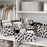3-Piece Stylish Cow Print Storage Baskets Set Home & Garden Household Storage Containers