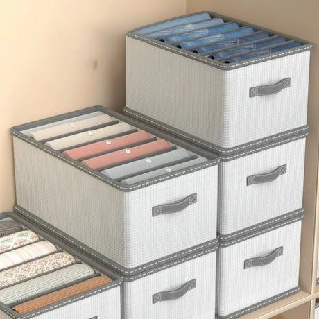 8 Grid Jeans & Pants Compartment Storage Box with Drawer Divider Home & Garden Closet Organizers