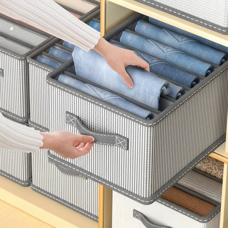 8 Grid Jeans & Pants Compartment Storage Box with Drawer Divider Home & Garden Closet Organizers