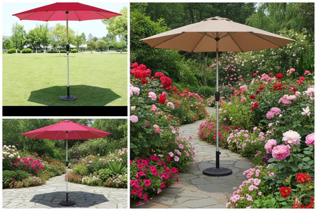 2.7M Parasol Replaceable Cloth Garden Patio Umbrella UV Sun Protection Rainproof Outdoor Sunshade Canopy Home & Garden Outdoor Umbrellas