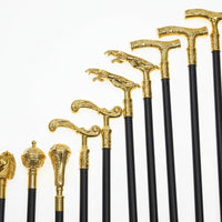 Stylish Pimped Walking Stick with Concealed Sword - Gold & Silver Handle Bags & Accessories Swords