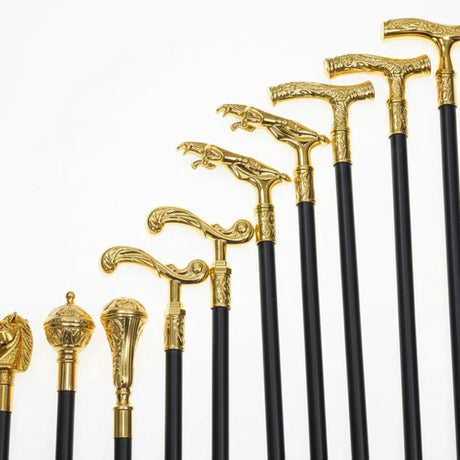 Stylish Pimped Walking Stick with Concealed Sword - Gold & Silver Handle Bags & Accessories Swords