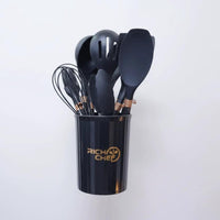 12pcs Silicone Non-Stick Cookware Set with Storage Bucket Kitchen & Dining Kitchen Utensil Sets