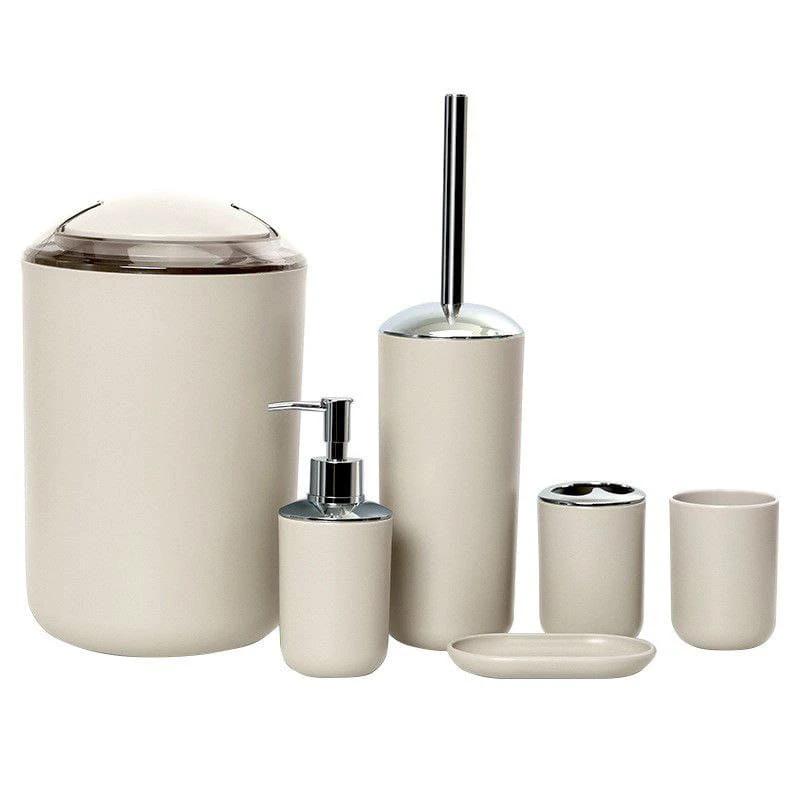 6pcs Bathroom Accessories Set - Elegant & Mildew-Free Home & Garden Bathroom Accessory Sets