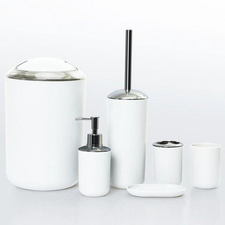 6pcs Bathroom Accessories Set - Elegant & Mildew-Free Home & Garden Bathroom Accessory Sets