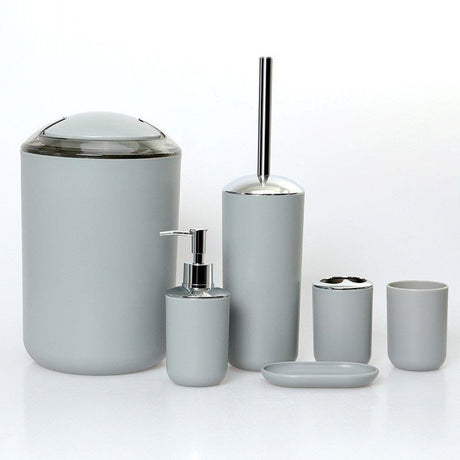 6pcs Bathroom Accessories Set - Elegant & Mildew-Free Home & Garden Bathroom Accessory Sets