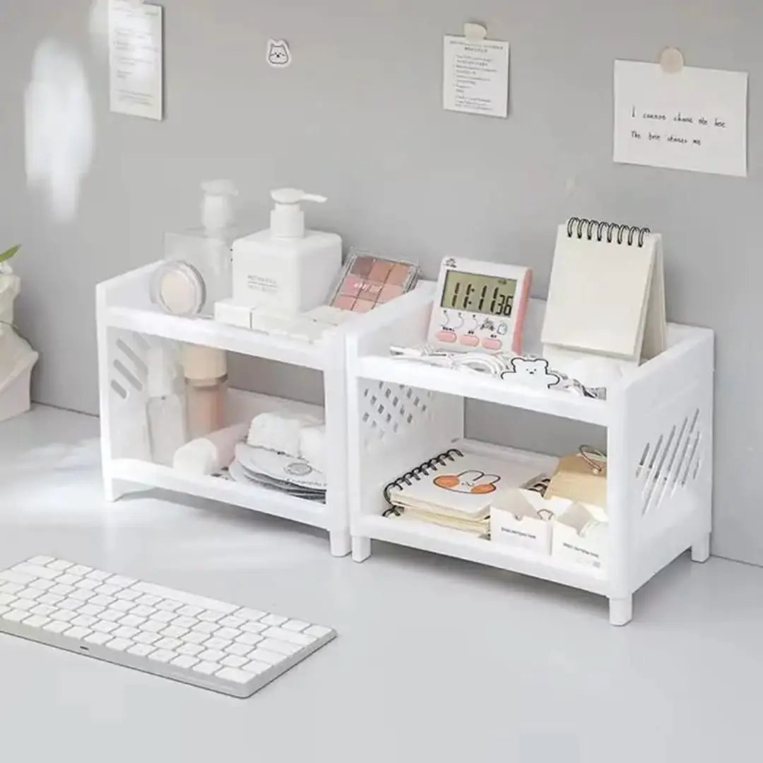Double Layer Desktop Storage Rack Storage & Organisation Desktop Organizers