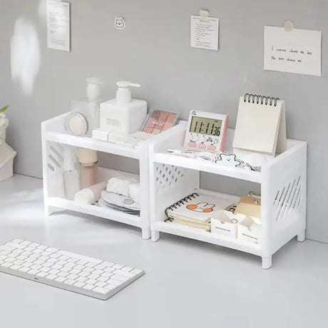 Double Layer Desktop Storage Rack Storage & Organisation Desktop Organizers