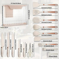 16pc Stainless Steel & Silicone Kitchen Set Kitchenware Kitchen Utensil Sets