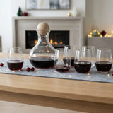 Elegant Round Glass Lemon Decanter Set 800ml For Home Office Kitchen & Dining