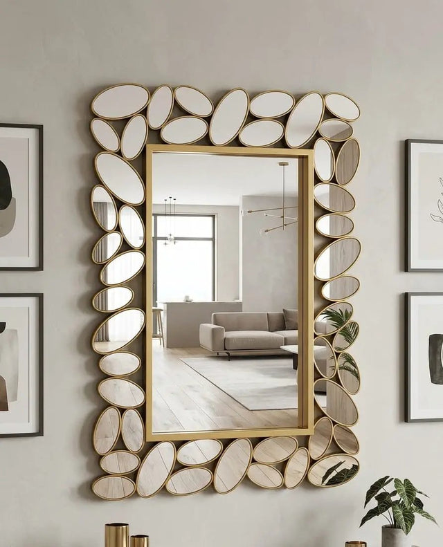 Luxury Gold Decorative Mirror – 80×60cm Mirrors & Wall Decor Mirrors