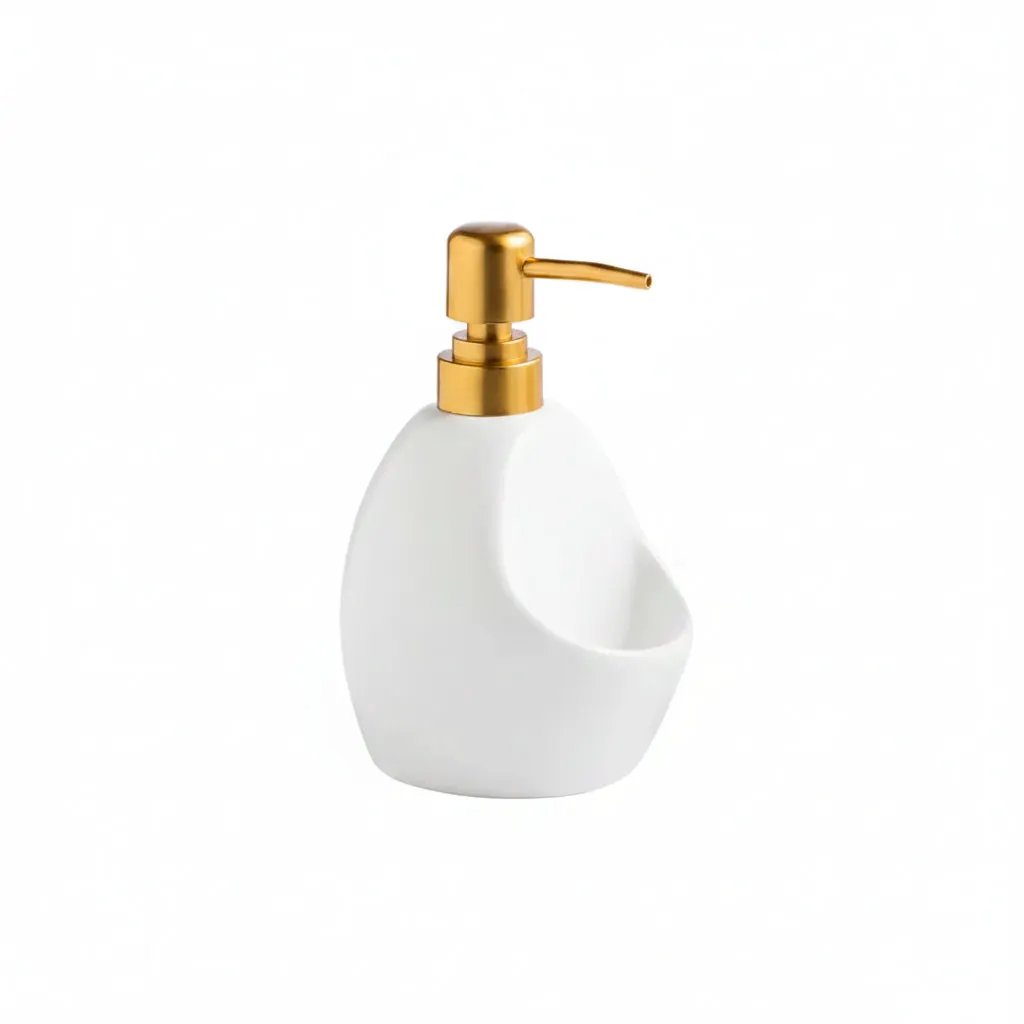 Ceramic Soap Dispenser with Sponge Holder Home & Kitchen Soap & Lotion Dispensers