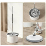 Hands-Free 360° Spin Mop with Bucket Cleaning Supplies Mops