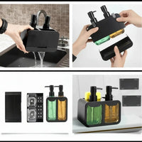 4-in-1 Multifunctional Soap Dispenser – Black Bathroom & Kitchen Accessories Soap & Lotion Dispensers