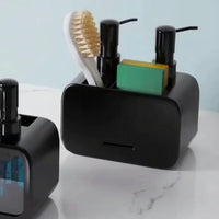 4-in-1 Multifunctional Soap Dispenser – Black Bathroom & Kitchen Accessories Soap & Lotion Dispensers
