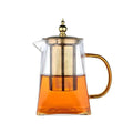 Heat Resistant Glass Teapot with Stainless Steel Infuser Kitchen & Dining Teapots