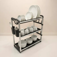 3-Tier Aluminium Dish Drainer Kitchen Storage Dish Racks