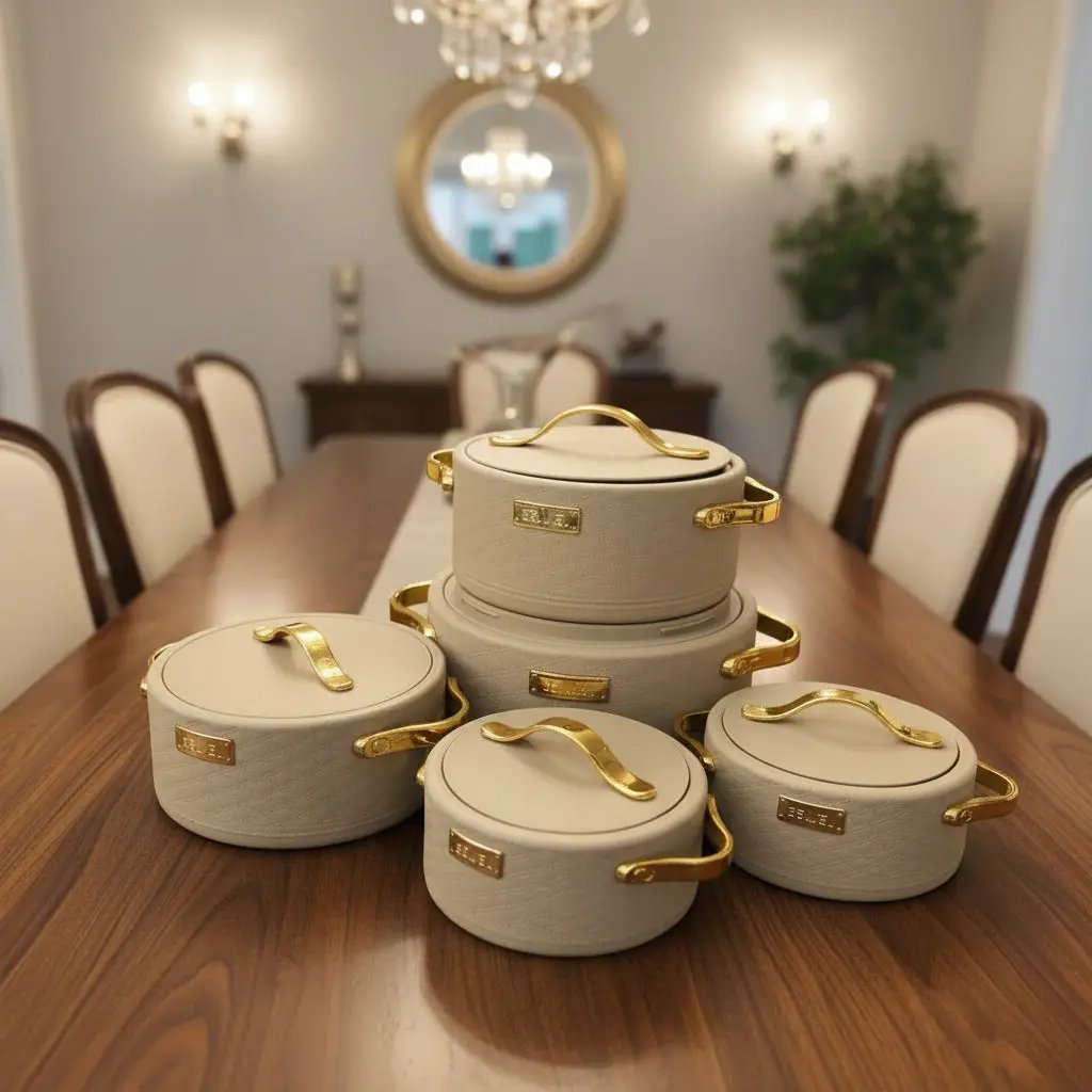 Leatherlite Hotpot Set of 4 Kitchen & Dining Food & Beverage Carriers