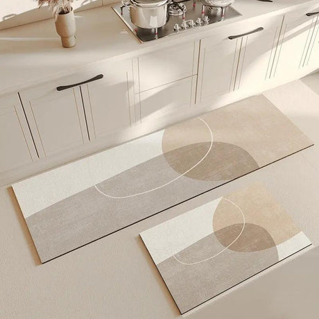 PVC Leather Kitchen Anti-Slip Mat Set, 2 Sizes Rugs & Mats Rugs