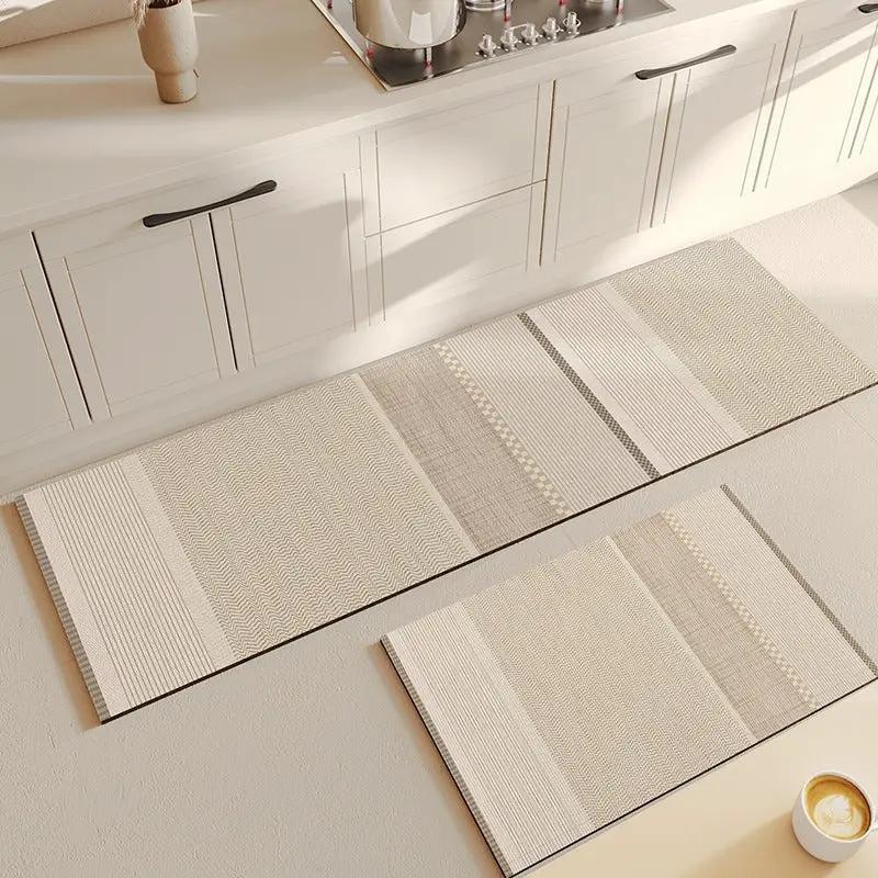 PVC Leather Kitchen Anti-Slip Mat Set, 2 Sizes Rugs & Mats Rugs
