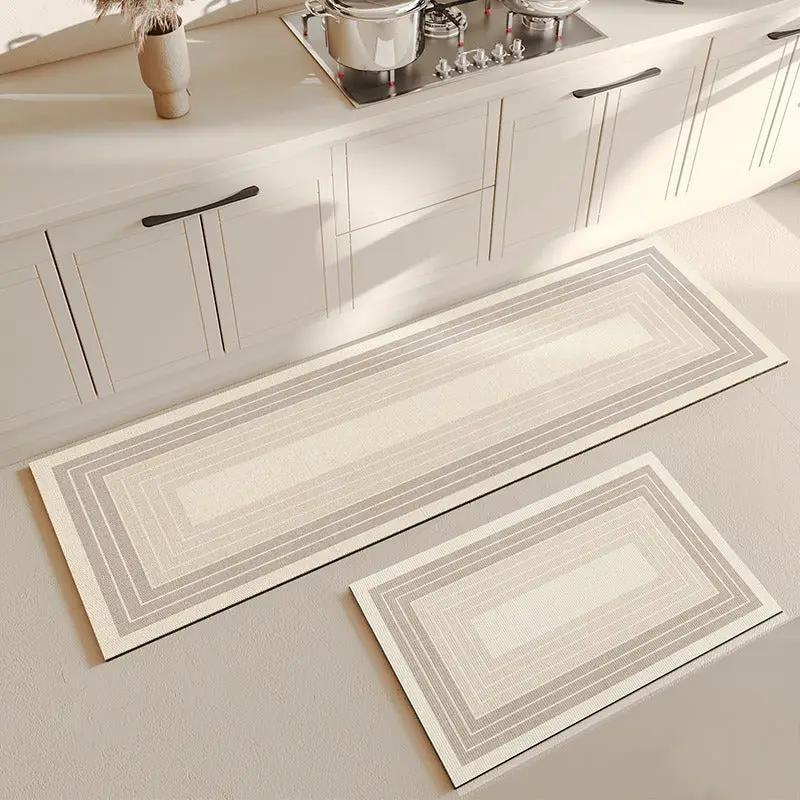 PVC Leather Kitchen Anti-Slip Mat Set, 2 Sizes Rugs & Mats Rugs