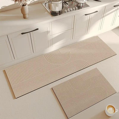 PVC Leather Kitchen Anti-Slip Mat Set, 2 Sizes Rugs & Mats Rugs