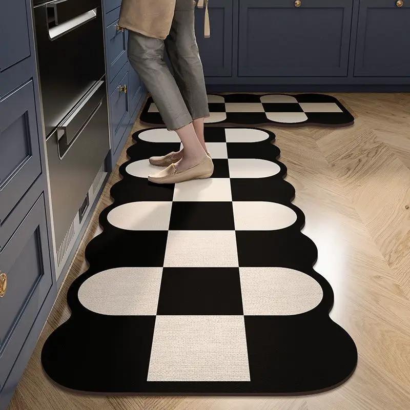 Modern Minimalist Kitchen Mat, PVC, Non-Slip Rugs & Mats Rugs