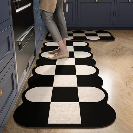 Modern Minimalist Kitchen Mat, PVC, Non-Slip Rugs & Mats Rugs