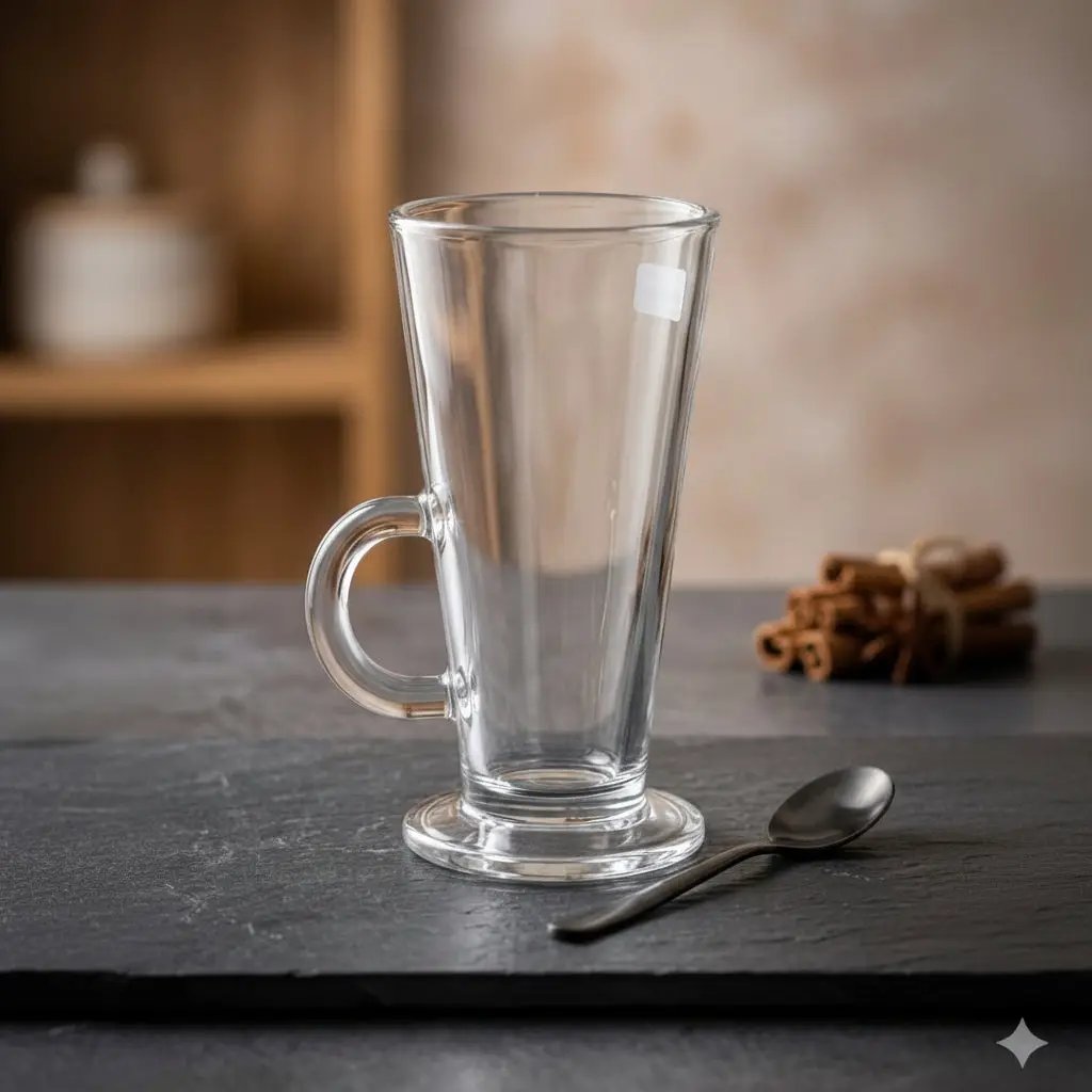 Elegant Latte Glass Set – 300ml, Set of 6 Kitchen & Dining Drinkware Sets