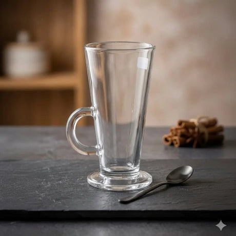 Elegant Latte Glass Set – 300ml, Set of 6 Kitchen & Dining Drinkware Sets