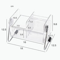 Rotating Acrylic Storage Box – 6-Compartment Desktop Organiser Storage & Organisation Desktop Organizers