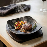 Black Sizzling Pan – Square & Rectangle Cookware Griddles & Grill Pans