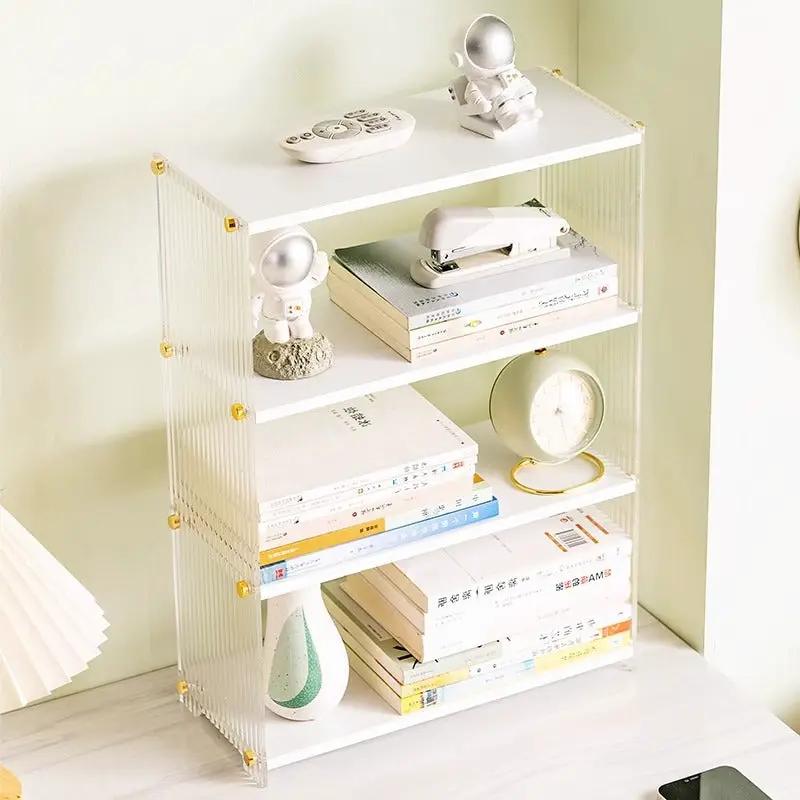 Multipurpose Storage Rack – Wood & Acrylic, 48x34x15cm Storage & Organisation Rack Bookcases & Shelves