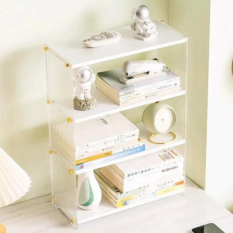 Multipurpose Storage Rack – Wood & Acrylic, 48x34x15cm Storage & Organisation Rack Bookcases & Shelves