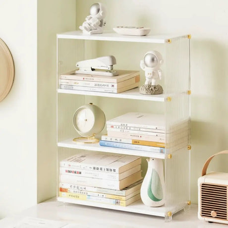 Multipurpose Storage Rack – Wood & Acrylic, 48x34x15cm Storage & Organisation Rack Bookcases & Shelves