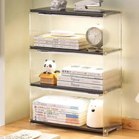 Multipurpose Storage Rack – Wood & Acrylic, 48x34x15cm Storage & Organisation Rack Bookcases & Shelves