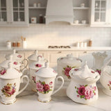 Luxury Bone China Collection – 5pc Set Kitchen & Dining Dinnerware Sets