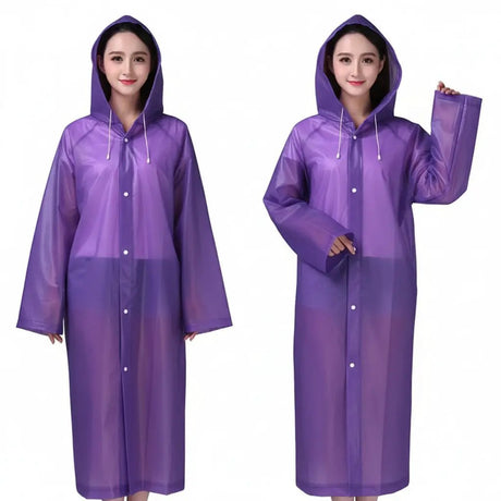 Adult Unisex Hooded Waterproof Poncho Raincoat Apparel & Outerwear Rain Coats