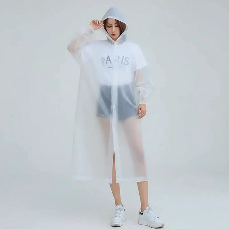Adult Unisex Hooded Waterproof Poncho Raincoat Apparel & Outerwear Rain Coats