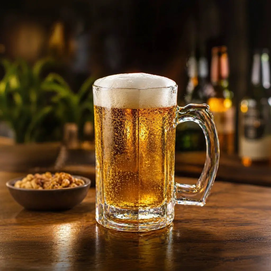 Italian Glass Beer Glass – 500ml Kitchen & Dining Beer Glasses