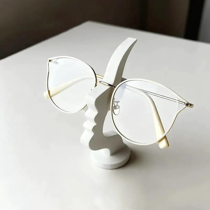 Human Face Eyeglass Stand – Bar Shape Glasses Holder Home Decor Eyewear Cases & Holders