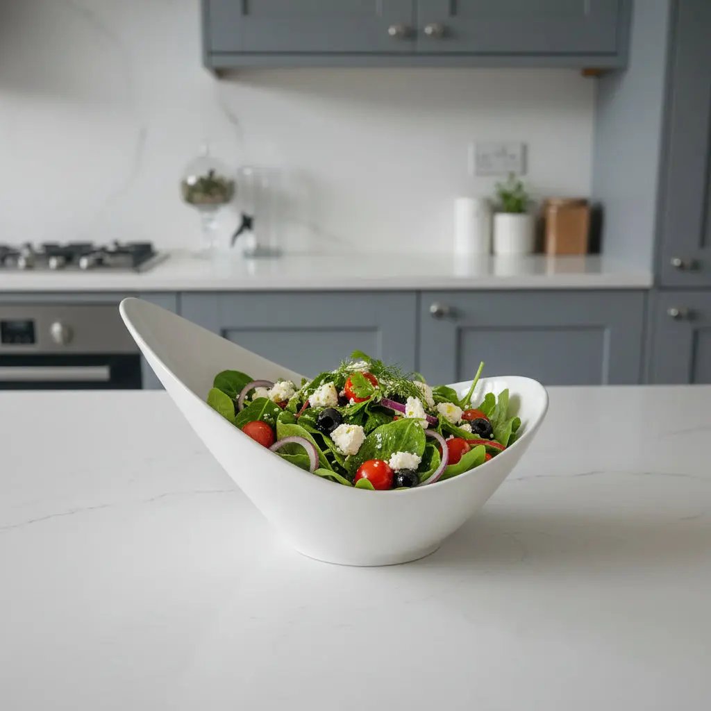 Fancy Boat Salad Bowl Seat Kitchenware Serving Bowls