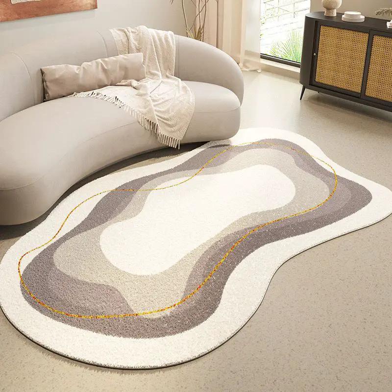 Irregular Pattern Area Rug, French Cream Rugs & Carpets Rugs