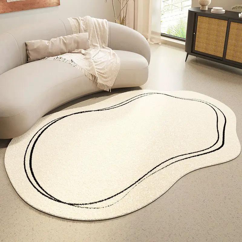 Irregular Pattern Area Rug, French Cream Rugs & Carpets Rugs