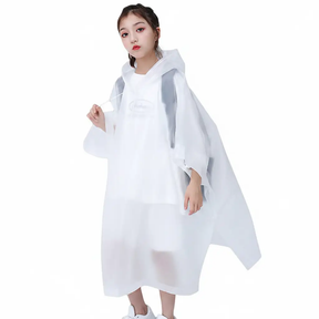 Kids EVA Rain Poncho with Drawstring Hood Kids Rainwear Rain Coats